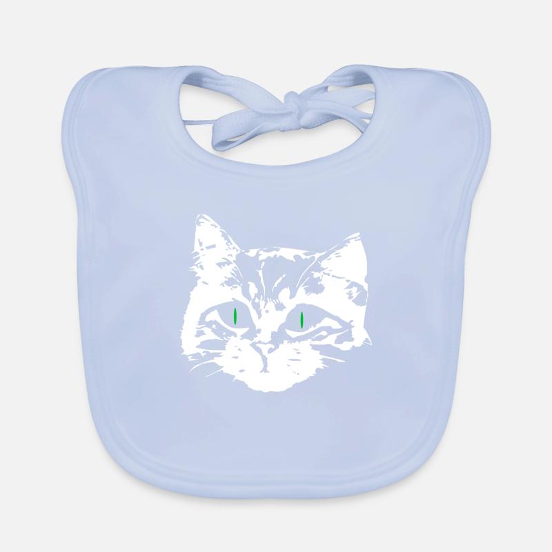 Chat amoureux visage Bavoir bio Bébé
