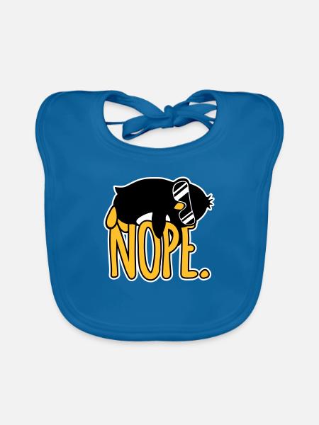 Non. Penguin Citation Funny Lazy Sunglasses Cool - Bavoir bio Bébé - bleu paon - Devant