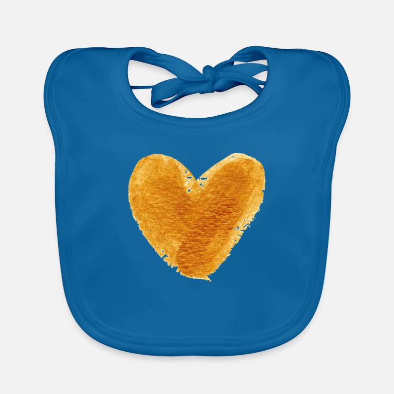 Herz Gold Baby Bio-Lätzchen