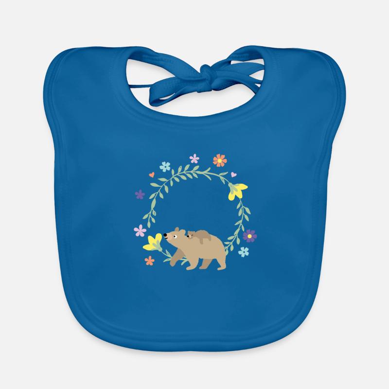 Bear wreath Organic Baby Bibs
