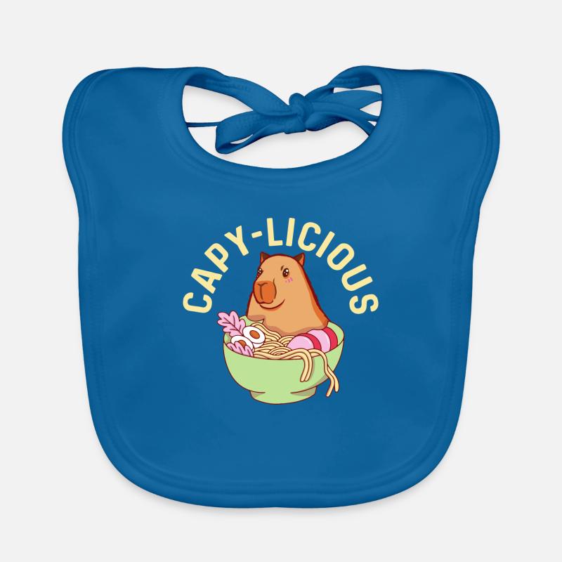 Capy-Licious Capybara Animal Lover Organic Baby Bibs