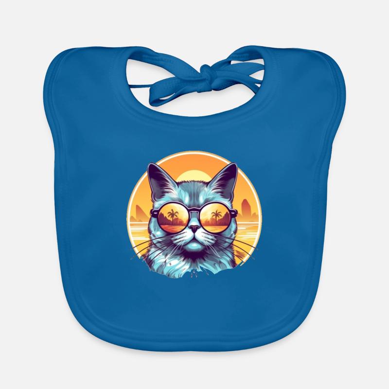 Sunset Cat Baby Bio-Lätzchen