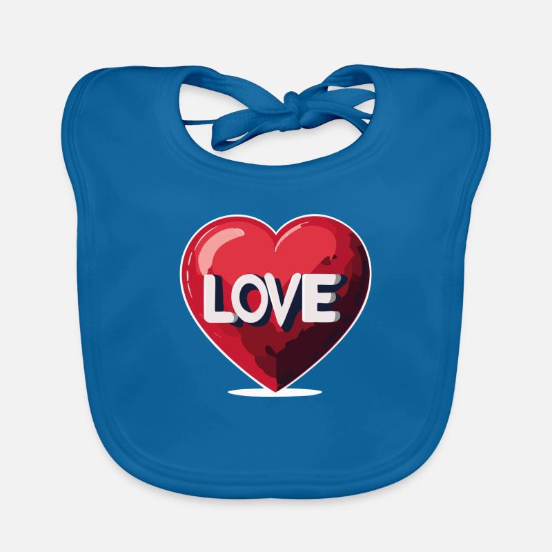 Heartfelt love message Organic Baby Bibs