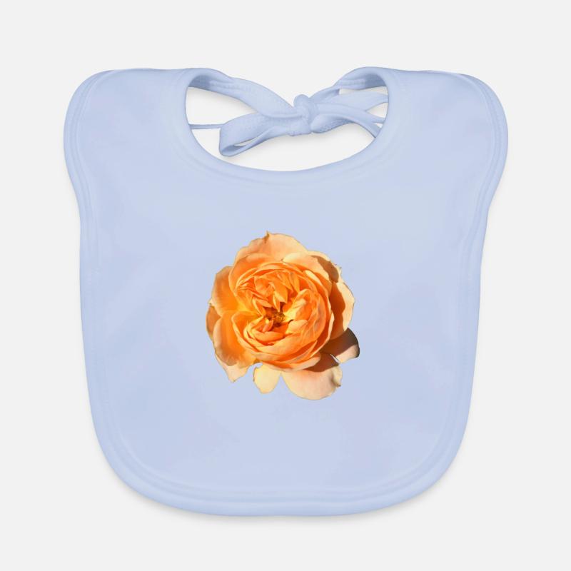 Rose isolée Bavoir bio Bébé