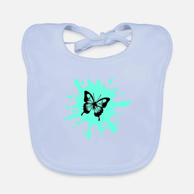 Papillon éclaboussures de couleur Bavoir bio Bébé
