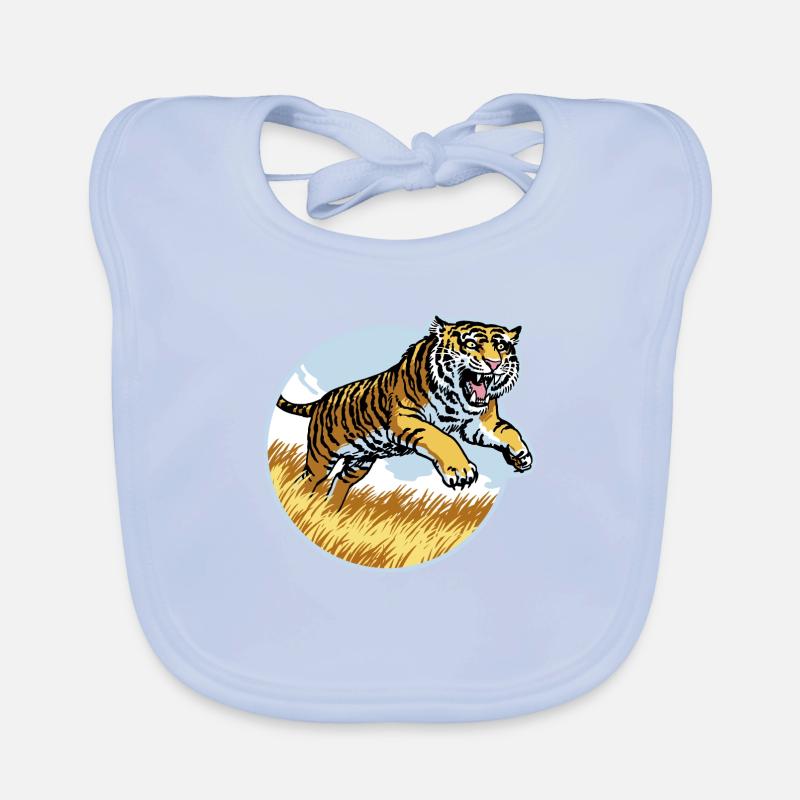 Tigre dans le saut Bavoir bio Bébé
