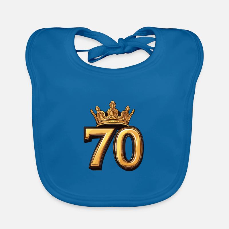 70 Zahl Krone Baby Bio-Lätzchen