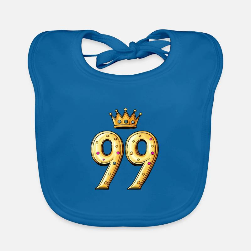 99 Zahl Krone Baby Bio-Lätzchen