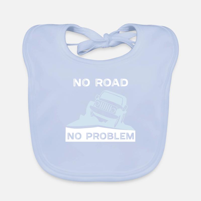 Keine Straße Kein Problem Geländewagen Geschenk Baby Bio-Lätzchen