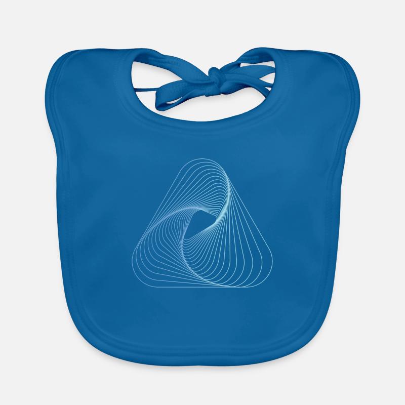 Optical illusion pattern shapes geometry gift Organic Baby Bibs