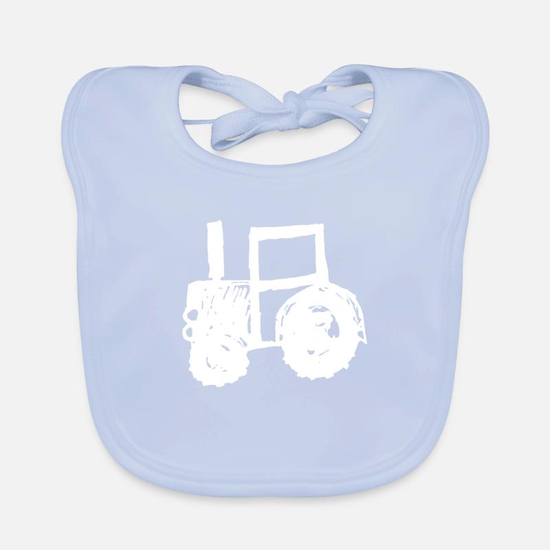 Traktor Gekritzelt Geschenkidee Bauer Baby Bio-Lätzchen
