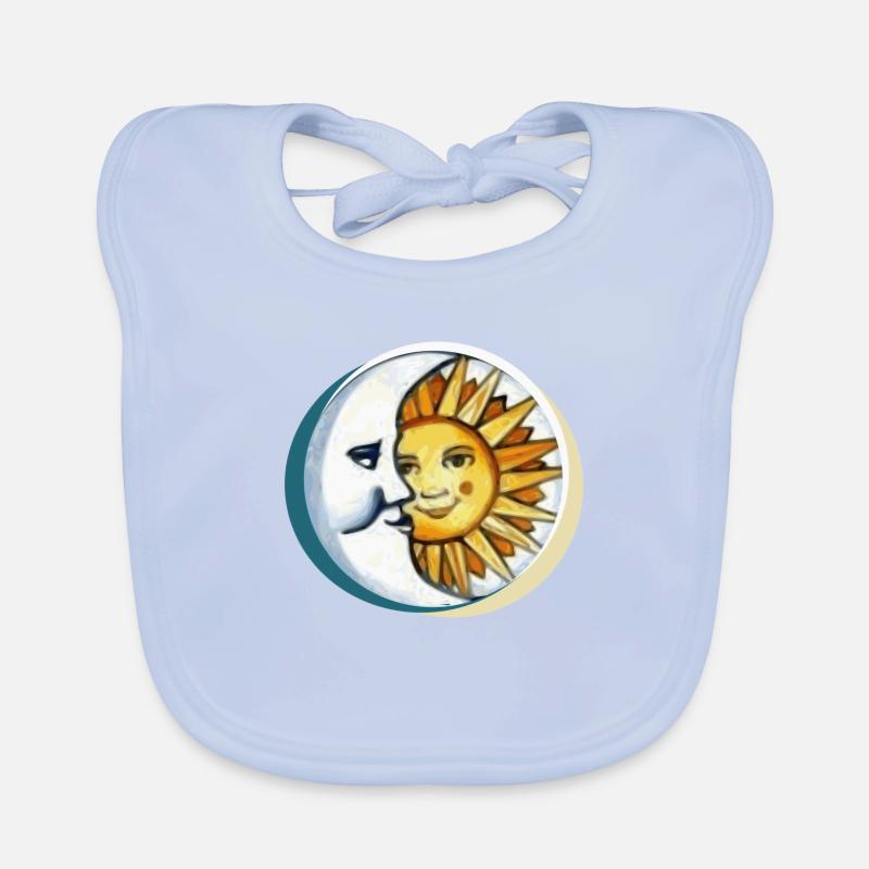 Le soleil et la lune Bavoir bio Bébé
