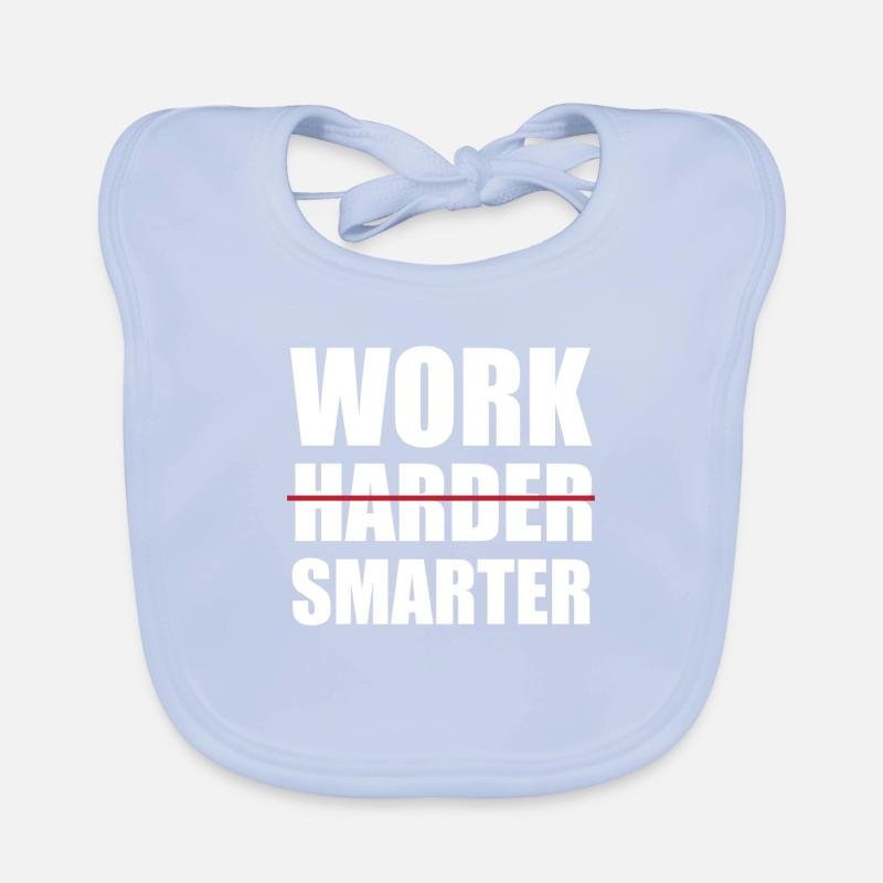Work Smarter Not Harder Motivational Organic Baby Bibs