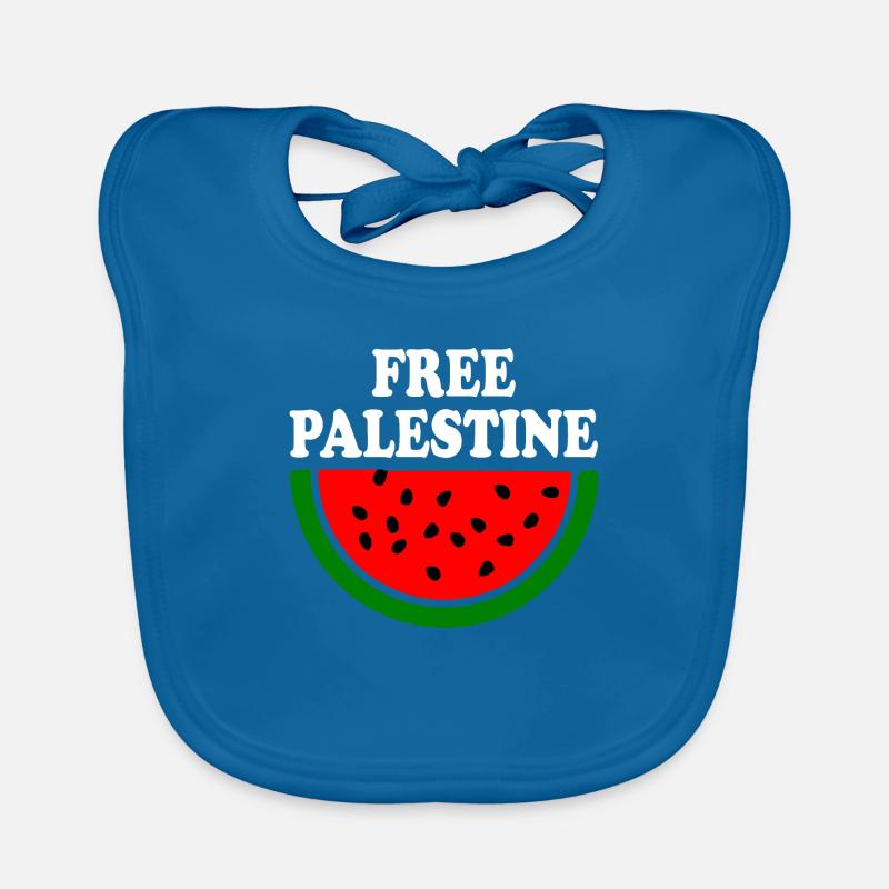 Free palestine Melon pastèque Bavoir bio Bébé