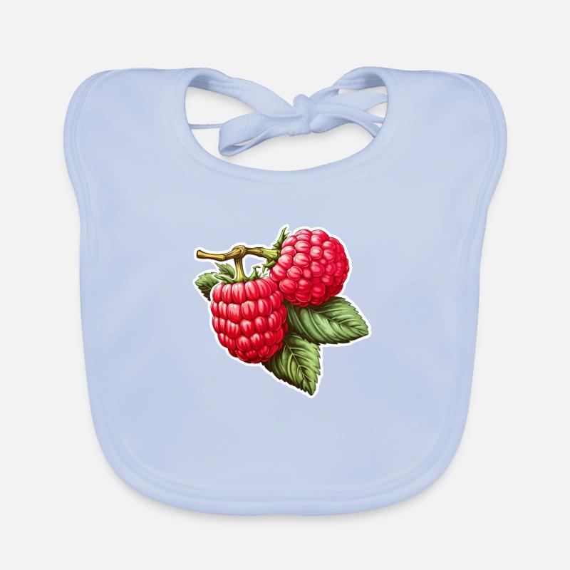 Raspberry Double Fruit Organic Baby Bibs