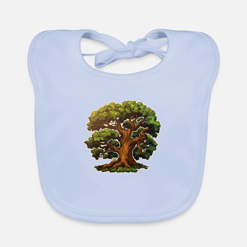Eiche großer Baum Baby Bio-Lätzchen