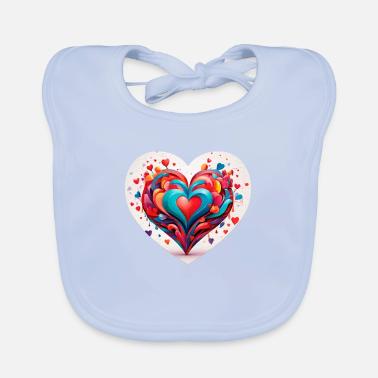 Cuore con forme Bavaglino ecologico per neonato