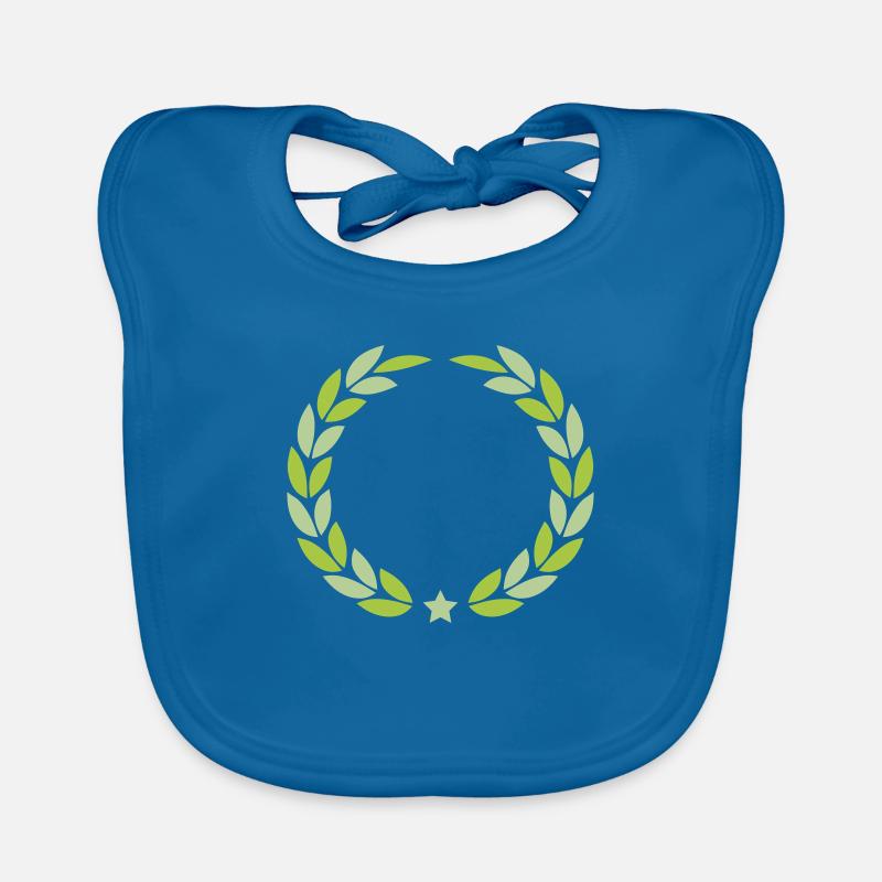 laurel wreath Organic Baby Bibs