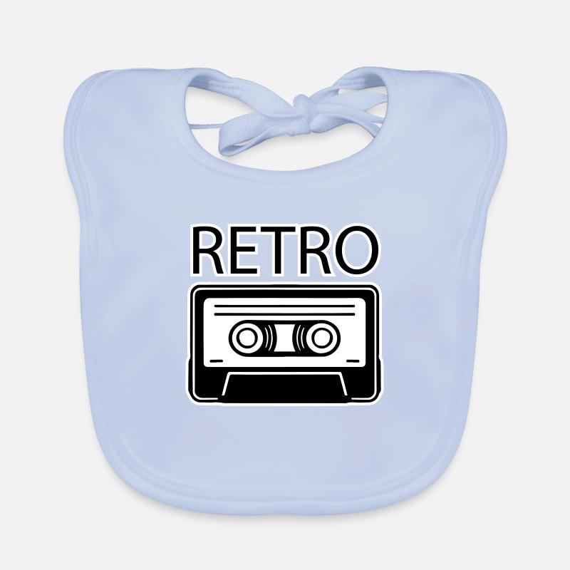 Oldschool Kassette - RETRO Design Baby Bio-Lätzchen