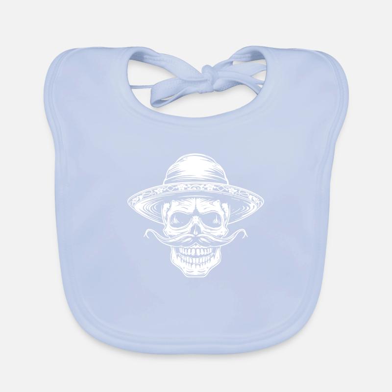 Skull Skull Mexican 1 Organic Baby Bibs