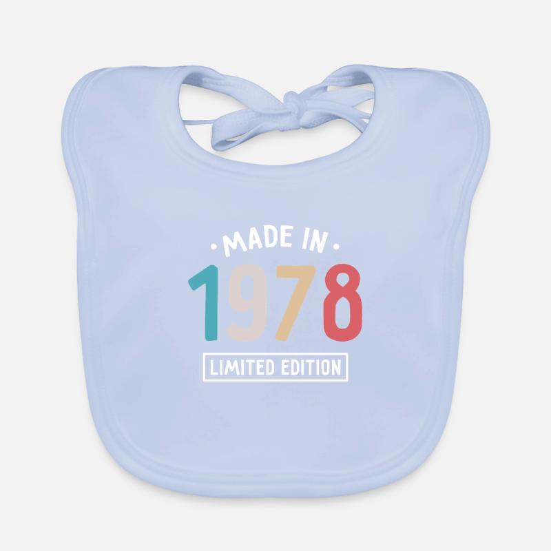 Fabriqué en 1978 - Edition limitée - Année de naissance Bavoir bio Bébé