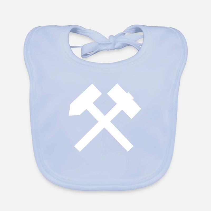 Hammers mining ore mountains Ruhr area tradition Organic Baby Bibs