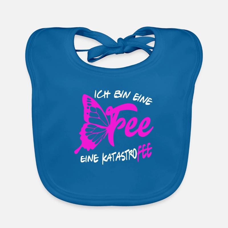 Katastrofee Fee Märchen Mädchen Elfe - Baby Bio-Lätzchen - Pfauenblau
