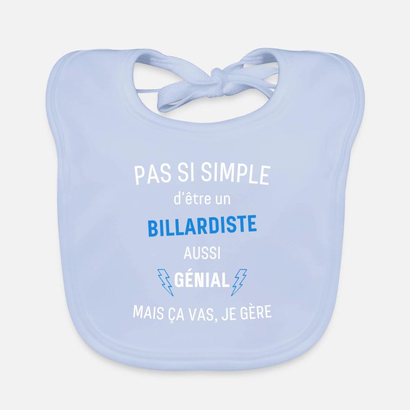 Awesome Billiards Player Organic Baby Bibs