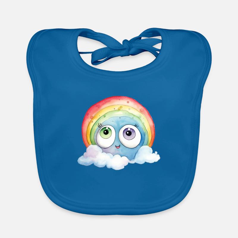 Regenbogen Wasserfarben Zeichnung Baby Bio-Lätzchen