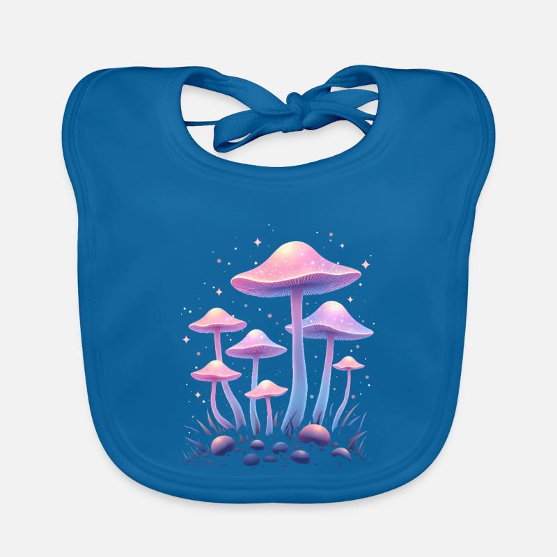 Magic Mushrooms Design - Mystic Forest Organic Baby Bibs