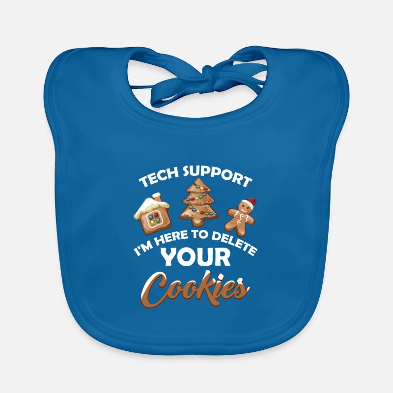 Tech Support I Here To Delete Your Cookie Organic Baby Bibs