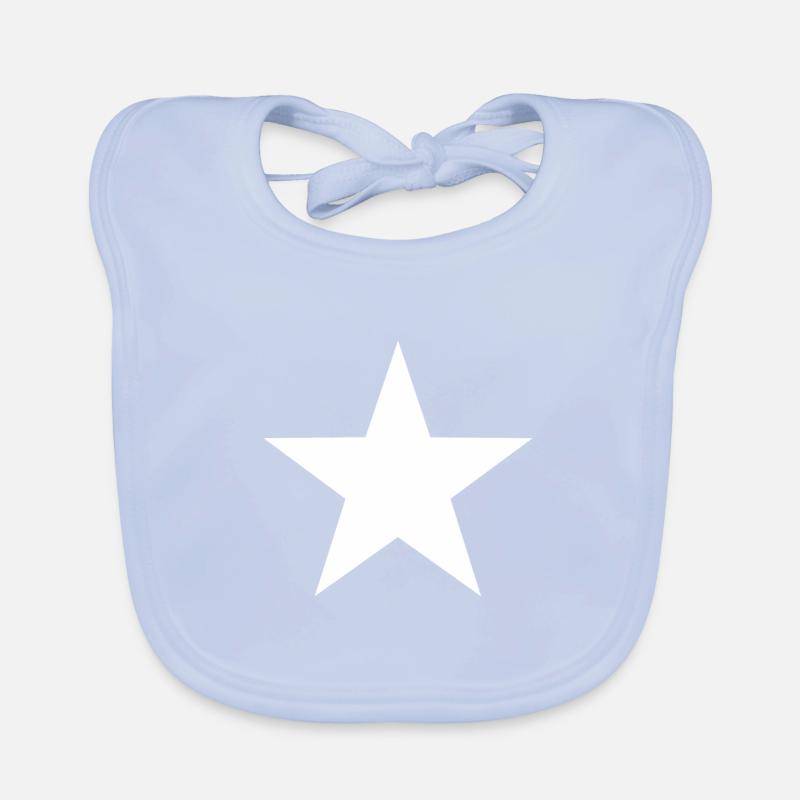 Étoile blanche Bavoir bio Bébé