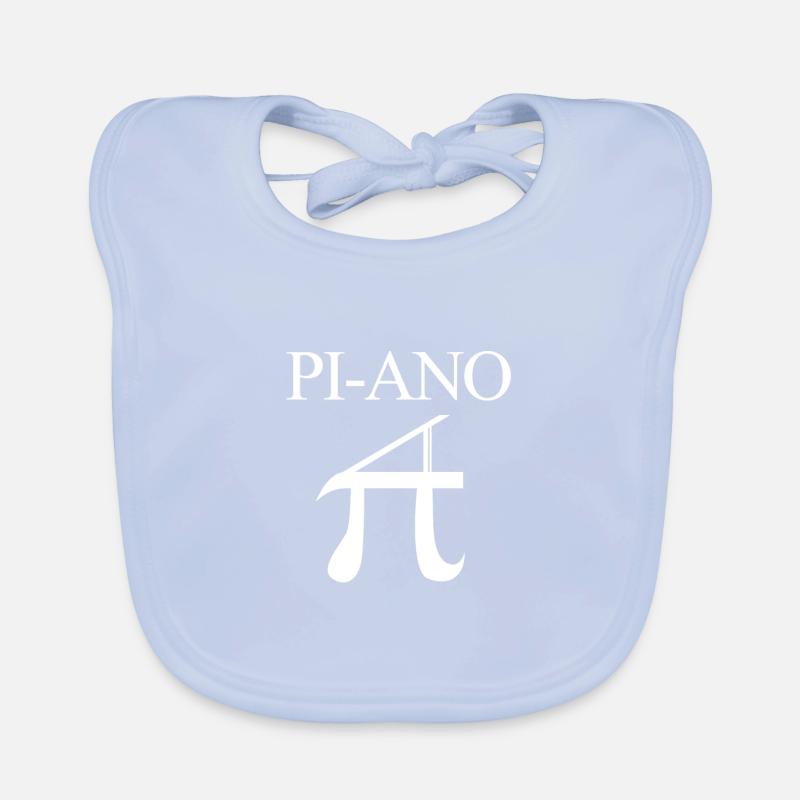 Pi Math Piano T-Shirt Nerd Teacher Gift Idea Organic Baby Bibs