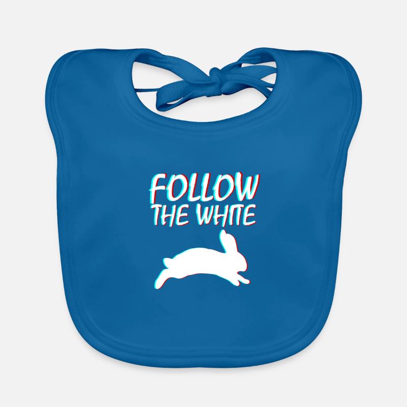 psychédélique - Bavoir bio Bébé - bleu paon