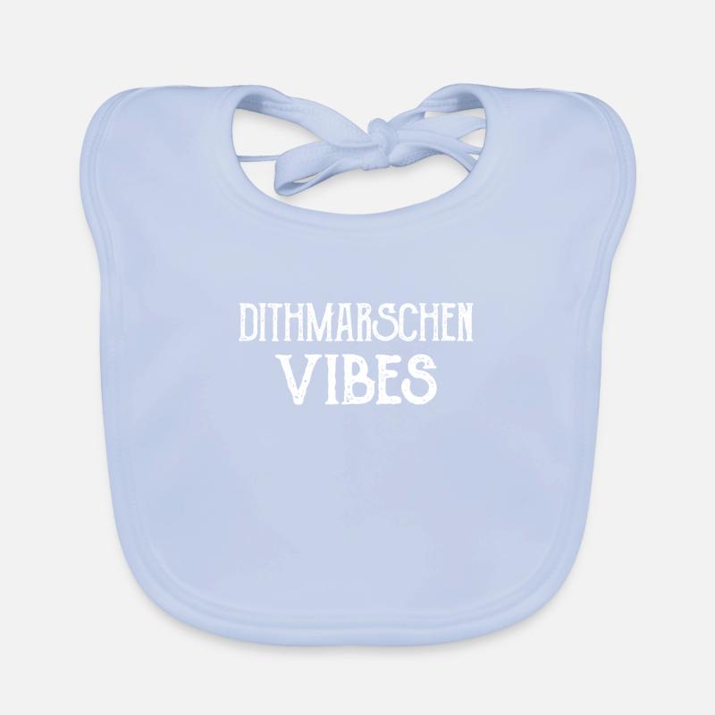 Dithmarschen Vibes White Baby Bio-Lätzchen
