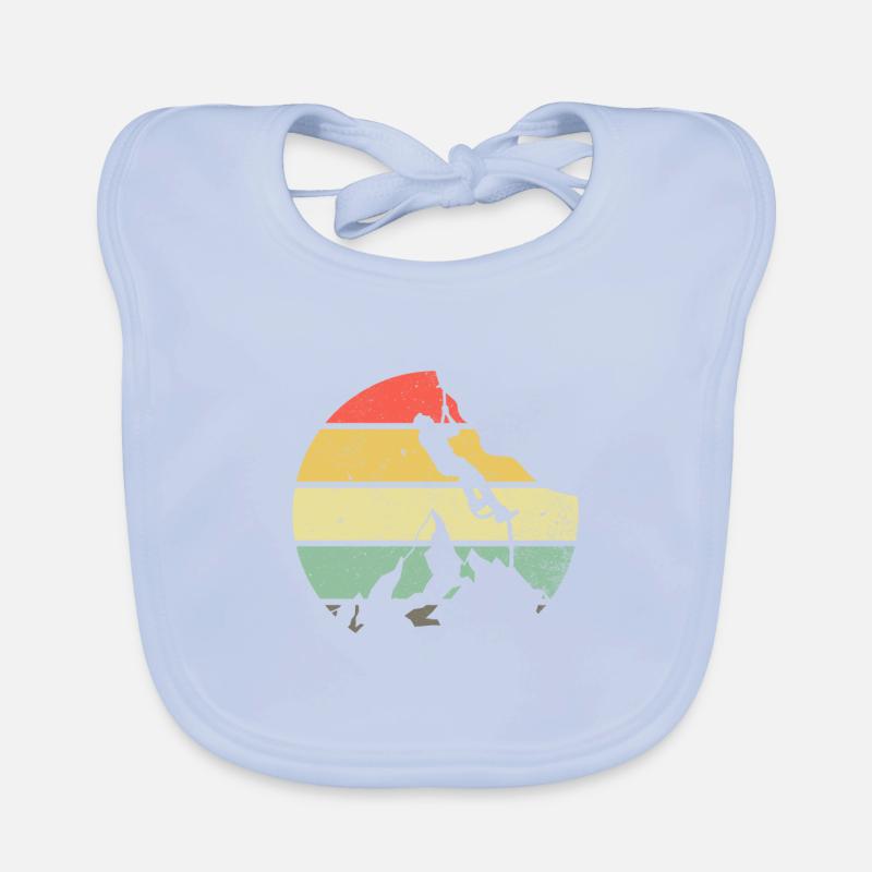 Klettern Geschenk Bergsteigen Berg Baby Bio-Lätzchen