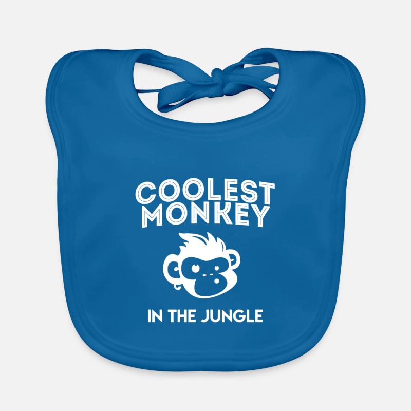 Singe singe le plus cool de jungle Bavoir bio Bébé