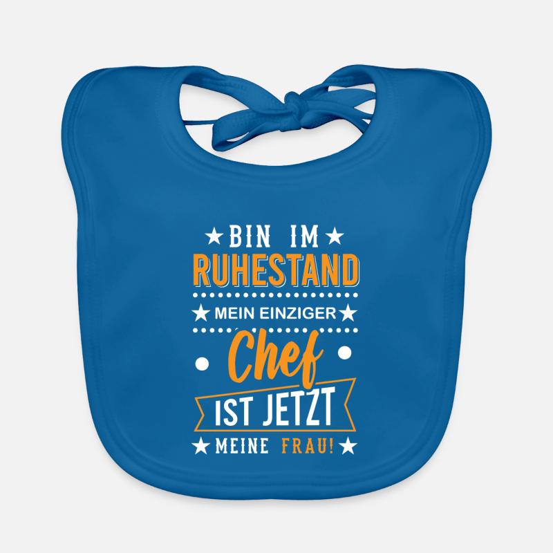 Bin im Ruhestand Rentner 2019 Baby Bio-Lätzchen