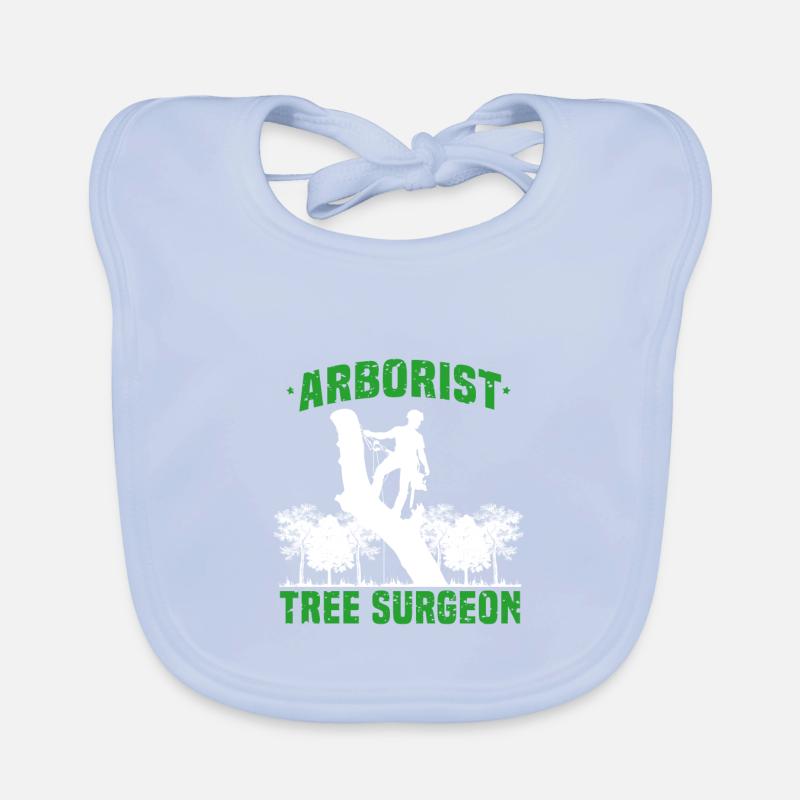 Arborists tree surgeon tree processor chainsaw gift Organic Baby Bibs