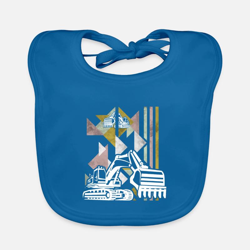 Excavator construction site construction machine gift · shovel Organic Baby Bibs