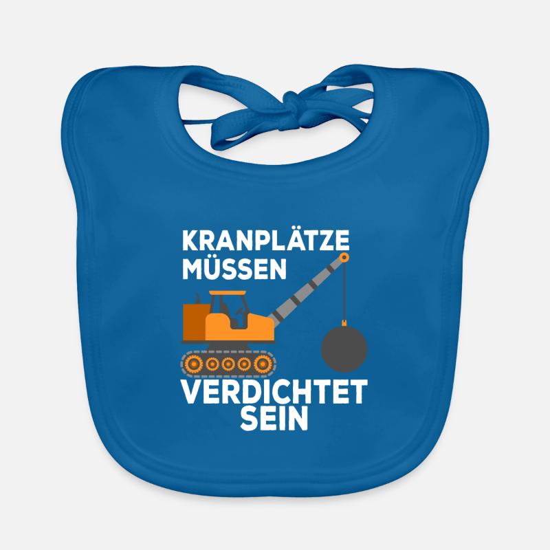 Excavator Construction Site Construction Machine Gift · Crane places Organic Baby Bibs