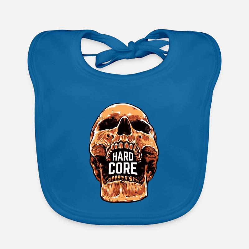 Hard-Core Gabber Skull Organic Baby Bibs