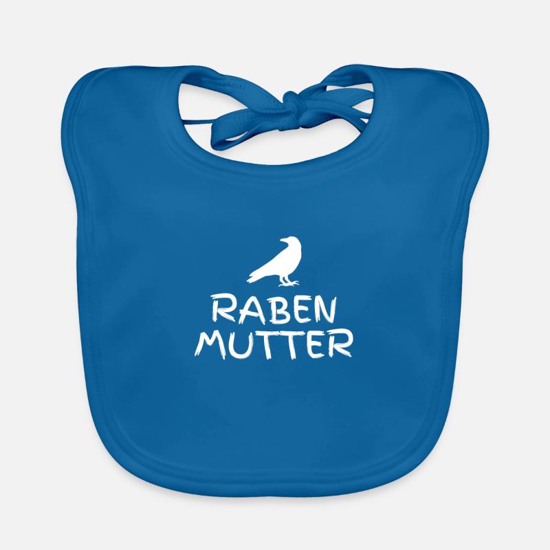 Rabenmutter Tshirt - Baby Bio-Lätzchen - Pfauenblau