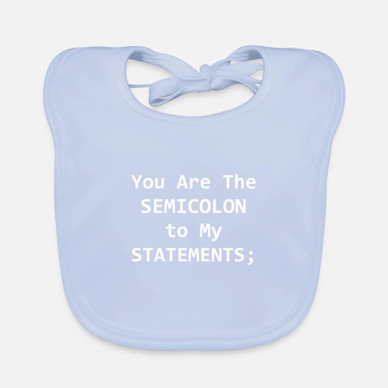 Programmer Semicolion Computer Science Gift Organic Baby Bibs
