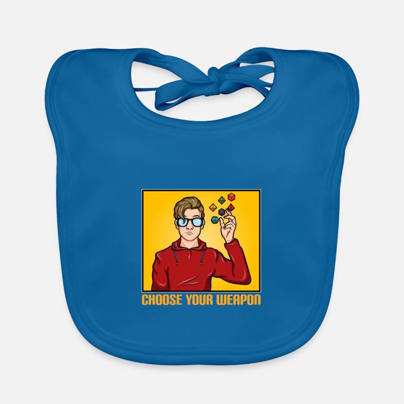 Keep calm and dice Games Dragon Roll Gift Organic Baby Bibs