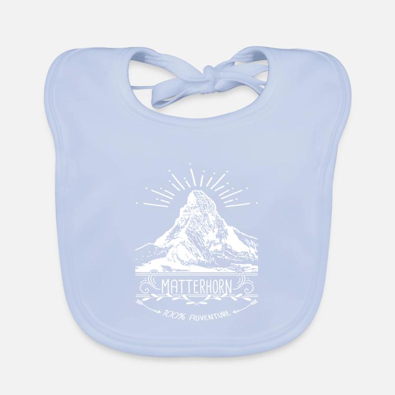 Alps Matterhorn Mountains Organic Baby Bibs