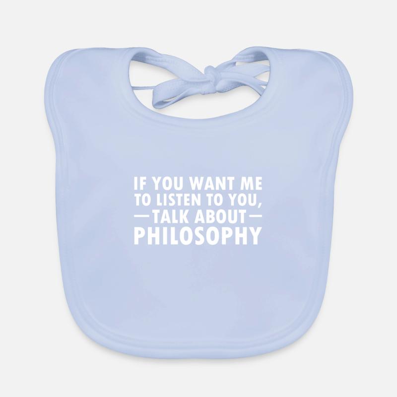 Funny philosophy saying student philosopher idea Organic Baby Bibs