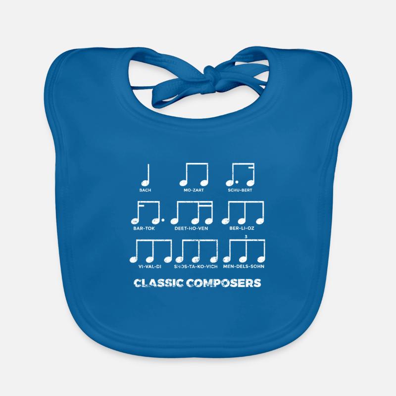 Compositeurs classiques Musique Notes de piano Bavoir bio Bébé