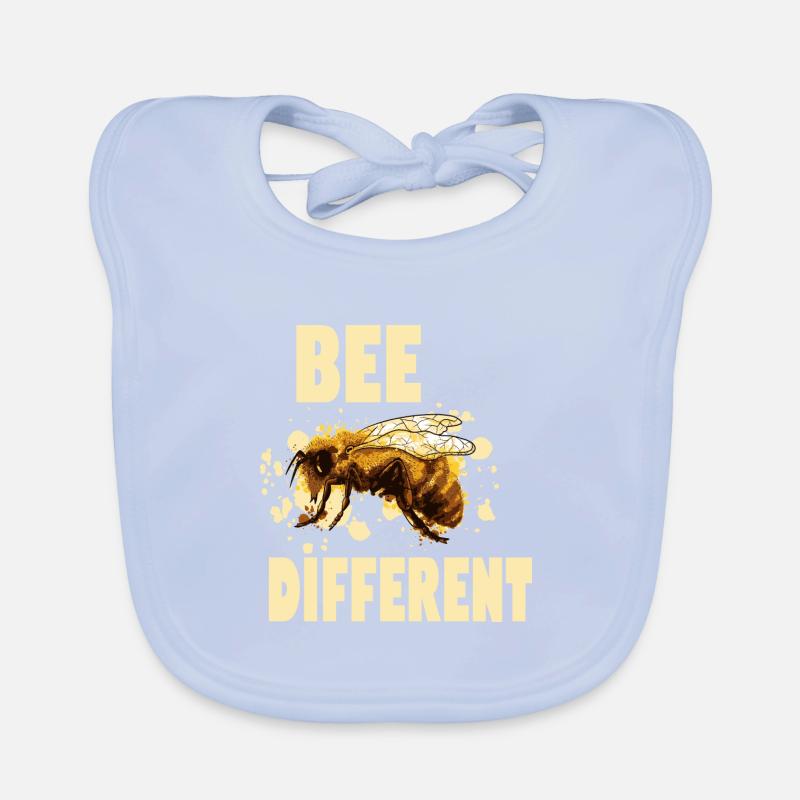 Bee Different Bees Beekeeper Gift Design Organic Baby Bibs
