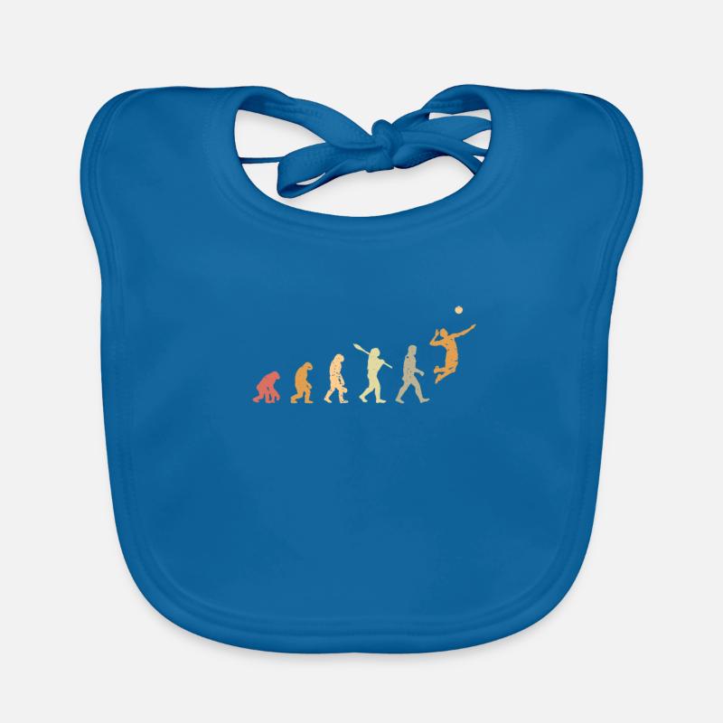 Volleyball evolution gift Organic Baby Bibs